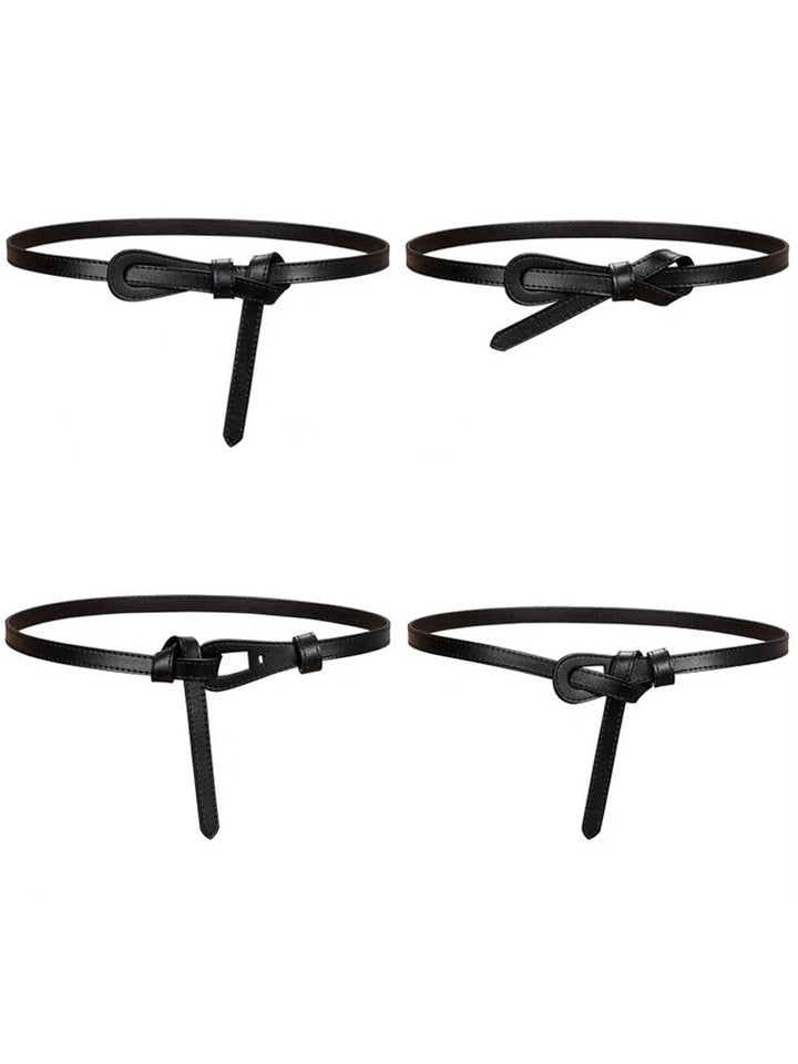 Women's Fashionable Imitation Leather Thin Belt MDA0175H2Y
